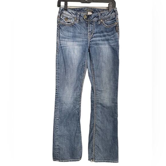 Silver Jeans Denim - Silver Jeans Womens 27 Blue Denim Low Rise Boot Cut Surplus Western Medium Wash